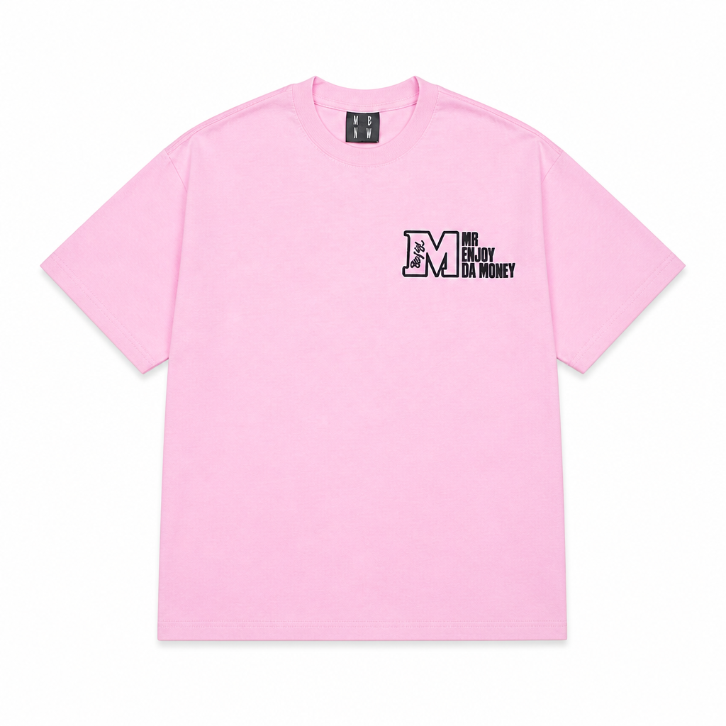 Mingstreet ASC launch still-life | MEDM | Half Sleeve Cotton Logo T Shirt | Pink | generated_extra_ready_product_colorway