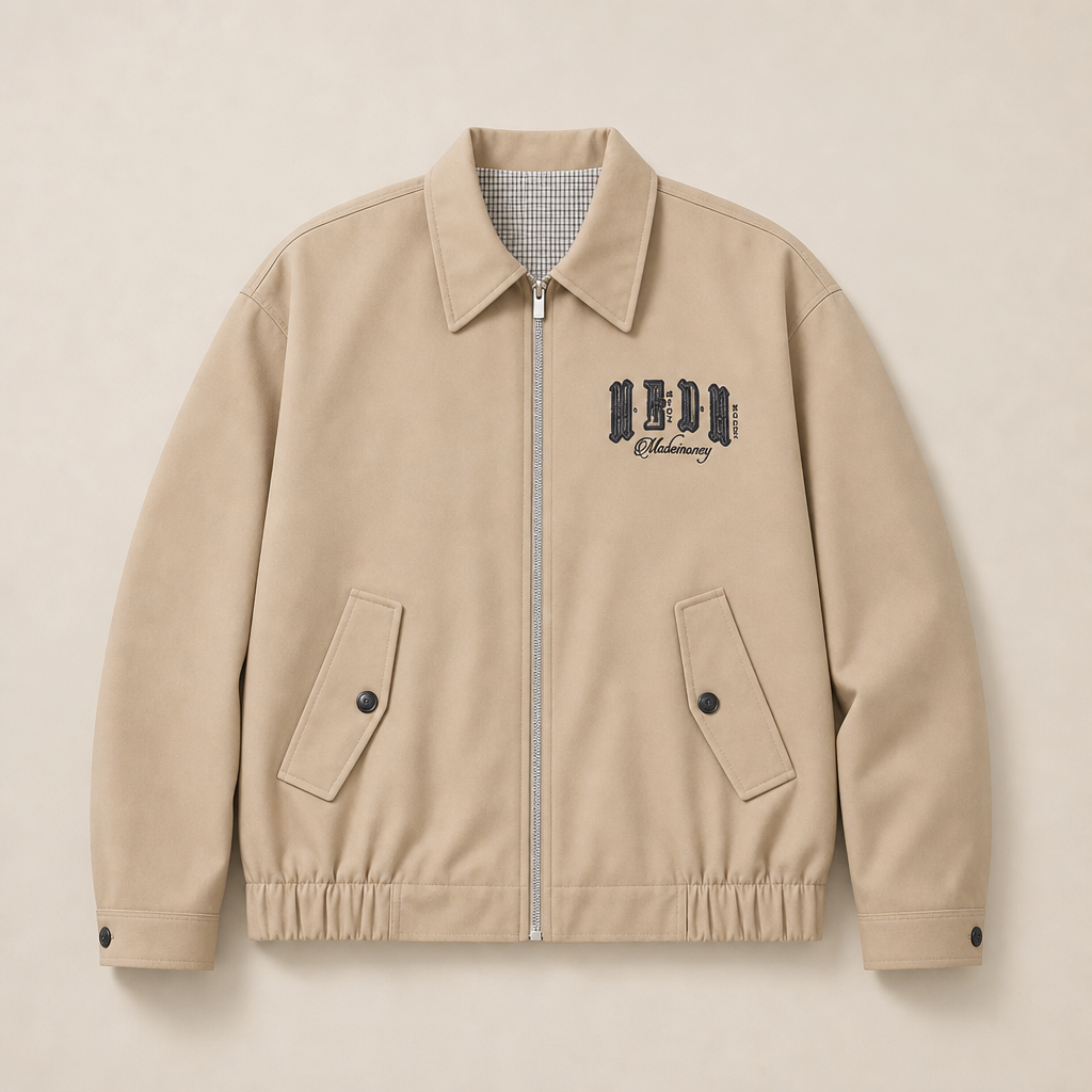 Mingstreet ASC launch still-life | MEDM | Reversible Cotton Zip Up Barn Jacket | Beige | ready_now_uncrumpled_replacement