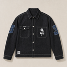 Mingstreet ASC launch still-life | MEDM | Lyocell Blend Logo Patch Denim Jacket | Denim | ready_now_uncrumpled_replacement