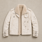 Mingstreet ASC launch still-life | PERSONSOUL | Cracked Sheepskin Jacket with Wool Collar | White | ready_now_uncrumpled_replacement