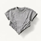 Mingstreet ASC launch still-life | PERSONSOUL | Deconstructed V Hem Crop T Shirt | Gray | ready_now_existing_asset