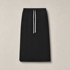 Mingstreet ASC launch still-life | RARELY ALIKE | Cotton Side Slit Midi Skirt | Black | generated_missing_still_life_expansion