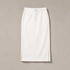 Mingstreet ASC launch still-life | RARELY ALIKE | Cotton Side Slit Midi Skirt | White | generated_missing_still_life_expansion