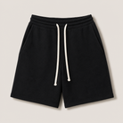 Mingstreet ASC launch still-life | RARELY ALIKE | Cotton Drawstring Sweat Shorts | Black | generated_missing_still_life_expansion