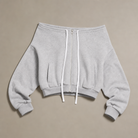 Mingstreet ASC launch still-life | RARELY ALIKE | Off Shoulder Zip Up Sweatshirt | Gray | generated_missing_still_life_expansion