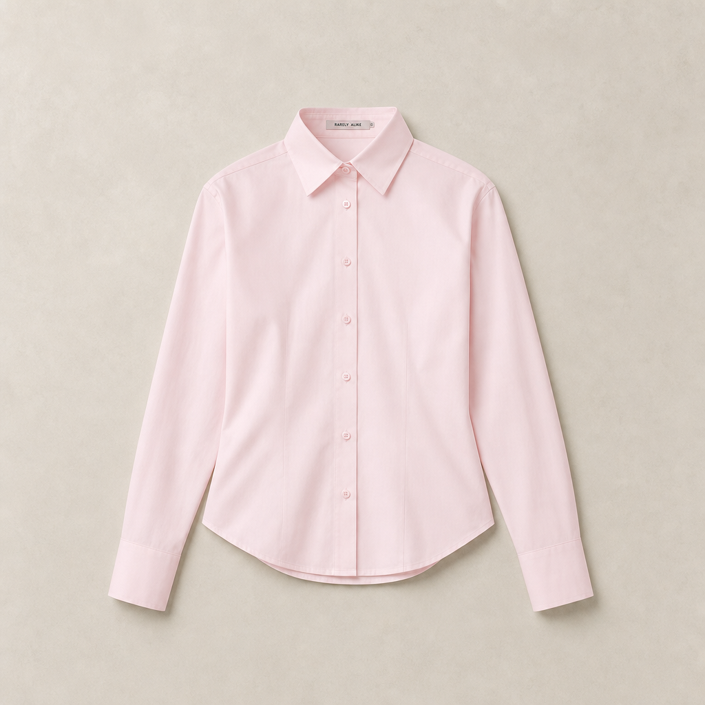 Mingstreet ASC launch still-life | RARELY ALIKE | Two Way Tie Waist Cotton Shirt | Pink | generated_missing_still_life_expansion