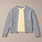 Mingstreet ASC launch still-life | RARELY ALIKE | Wool Color Block Layered Cardigan | Gray | generated_missing_still_life_expansion