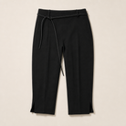 Mingstreet ASC launch still-life | RARELY ALIKE | Viscose Blend Belted Cropped Pants | Black | generated_missing_still_life_expansion
