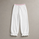 Mingstreet ASC launch still-life | RARELY ALIKE | Lace Waistband Adjustable Joggers | White | generated_missing_still_life_expansion
