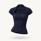 Mingstreet ASC launch still-life | RARELY ALIKE | Modal Mock Two Piece T Shirt | Navy Blue | ready_now_existing_asset