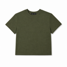 Mingstreet ASC launch still-life | RARELY ALIKE | Cropped Cotton Crew Neck T Shirt | Green | generated_extra_ready_product_colorway