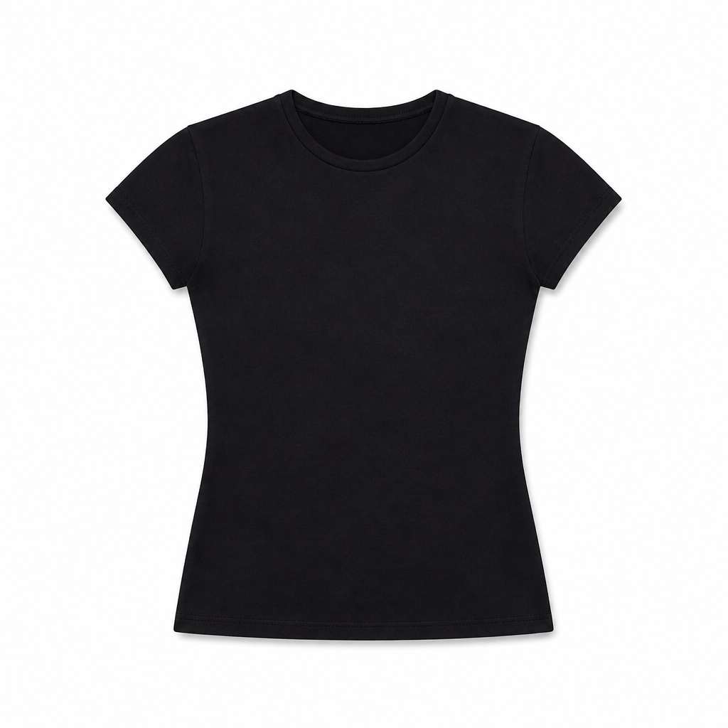 Mingstreet ASC launch still-life | RARELY ALIKE | Hourglass Cotton Crew Neck T Shirt | Black | generated_extra_ready_product_colorway