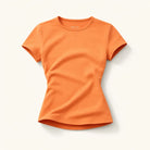 Mingstreet ASC launch still-life | RARELY ALIKE | Hourglass Cotton Crew Neck T Shirt | Orange | ready_now_existing_asset