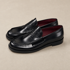 Mingstreet ASC launch still-life | JCAESAR STUDIO | Matte Cowhide Leather Loafers | Black | generated_missing_still_life_expansion