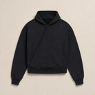 Mingstreet ASC launch still-life | JCAESAR STUDIO | Double Button Cross Collar Hoodie | Black | generated_missing_still_life_expansion