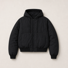 Mingstreet ASC launch still-life | JCAESAR STUDIO | Reversible Hooded Nylon Bomber | Black | ready_now_uncrumpled_replacement