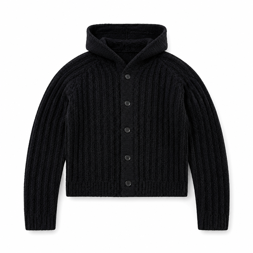 Mingstreet ASC launch still-life | JCAESAR STUDIO | Heavyweight Ribbed Hooded Sweater | Black | generated_extra_ready_product_colorway