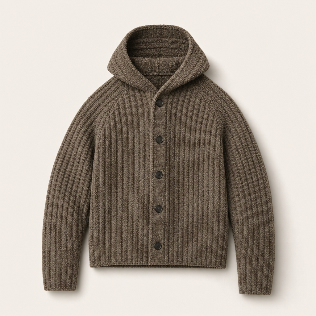 Mingstreet ASC launch still-life | JCAESAR STUDIO | Heavyweight Ribbed Hooded Sweater | Brown | ready_now_uncrumpled_replacement