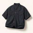 Mingstreet ASC launch still-life | JCAESAR STUDIO | Red Stitched Stand Collar Denim Shirt | Gray | ready_now_existing_asset