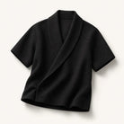 Mingstreet ASC launch still-life | JCAESAR STUDIO | Jacquard Shawl Collar Short Sleeve Shirt | Black | ready_now_existing_asset