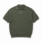 Mingstreet ASC launch still-life | JCAESAR STUDIO | Ribbed Ice Silk Knit Polo | Olive | generated_extra_ready_product_colorway