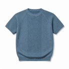 Mingstreet ASC launch still-life | JCAESAR STUDIO | Ribbed Ice Silk Raglan T Shirt | Blue | generated_extra_ready_product_colorway