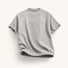 Mingstreet ASC launch still-life | JCAESAR STUDIO | Ribbed Ice Silk Raglan T Shirt | Gray | ready_now_existing_asset