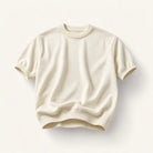 Mingstreet ASC launch still-life | JCAESAR STUDIO | Short Sleeve Knit Crewneck | Cream | ready_now_existing_asset