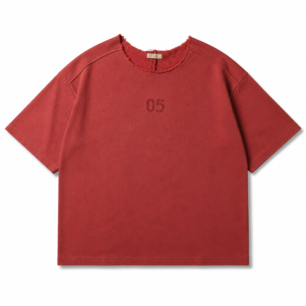 Mingstreet ASC launch still-life | D5ove | Heavyweight Boxy Cotton T Shirt | Burgundy | generated_extra_ready_product_colorway