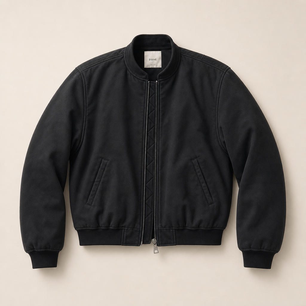 Mingstreet ASC launch still-life | D5ove | Oversized Padded Shoulder Cotton Jacket | Black | ready_now_uncrumpled_replacement