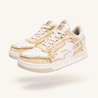 Mingstreet ASC launch still-life | KILLWINNER | Khaki Distressed Denim Low Top Sneakers | Khaki | ready_now_existing_asset