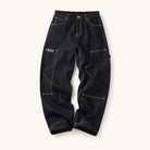Mingstreet ASC launch still-life | MEDM | Contrast Stitch Denim Cargo Jeans | Navy Blue | ready_now_existing_asset