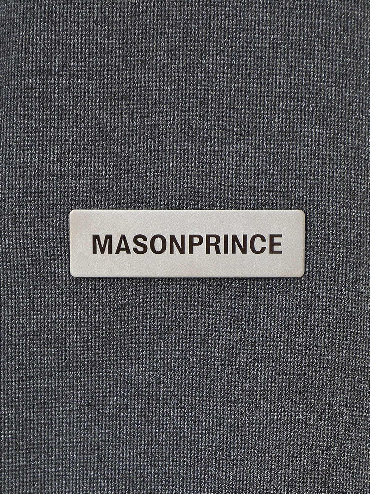 MASONPRINCE Minimalist Textured Two Button Blazer in Gray - Detail