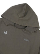 SOD Heavy Washed Distressed Hoodie in Green - Detail
