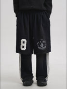 MASONPRINCE Convertible Layered Cotton Skirt Shorts in Black - On Model