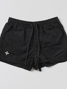 SMFK Lightweight Drawstring Track Shorts in Black