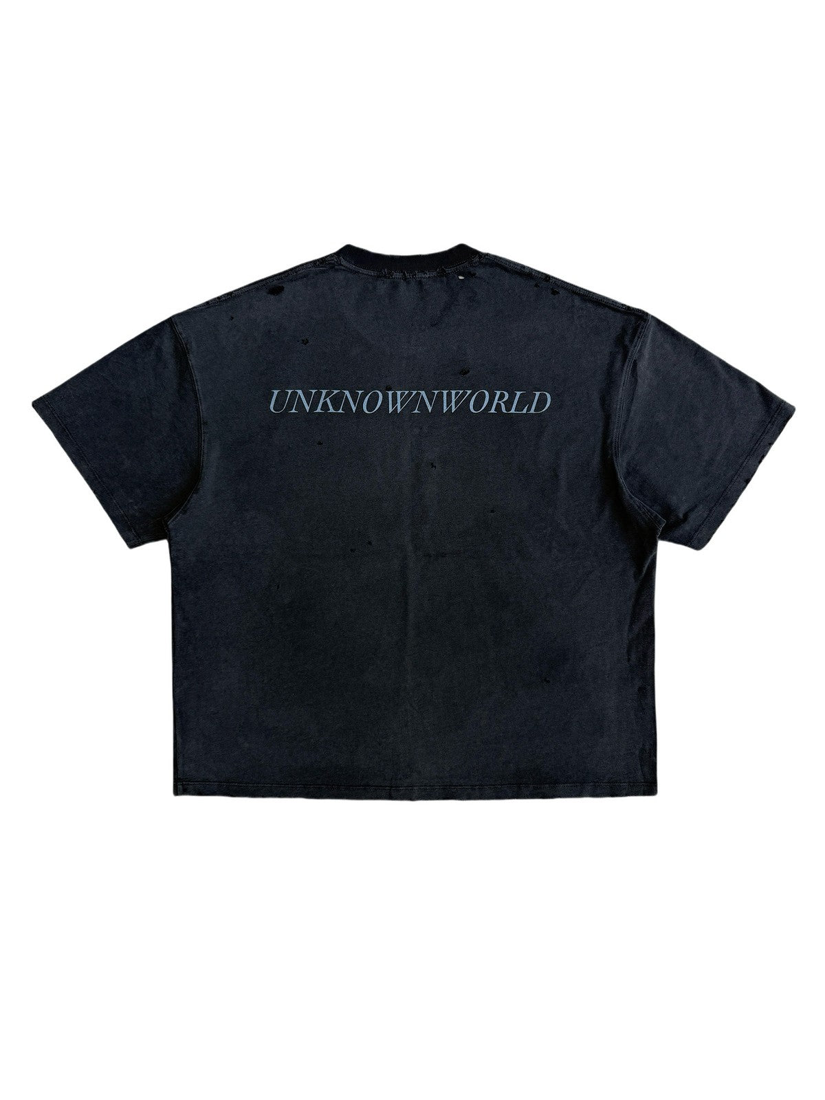 UNKNOWNWORLD Distressed Metallic Scorpio Tee in Black