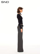 FaxCopyExpress Vintage Wash Gray Jeans in Gray - On Female Model