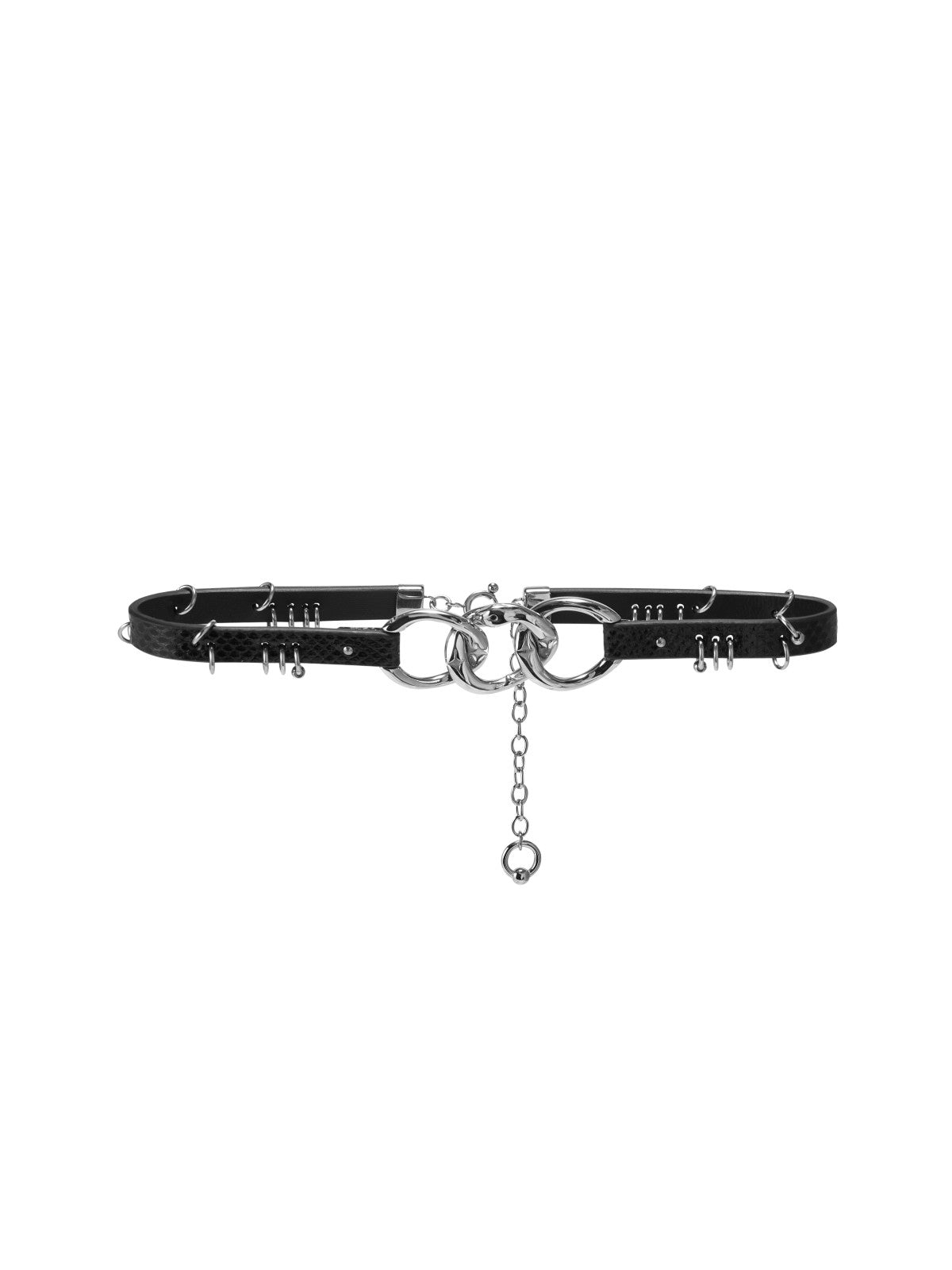 BLACKHEAD Three Snakes Piercing Choker in Black