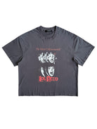 UNKNOWNWORLD Washed Distressed Graphic T Shirt in Gray