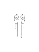 BLACKHEAD Wrapped Chain Drop Earrings in Silver
