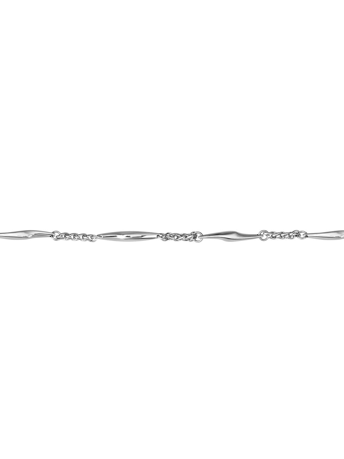 BLACKHEAD Two Tone Lightning Bolt Necklace in Gray - Detail