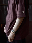 USAGE Merino Wool Blend T Shirt Set in Brown - On Model