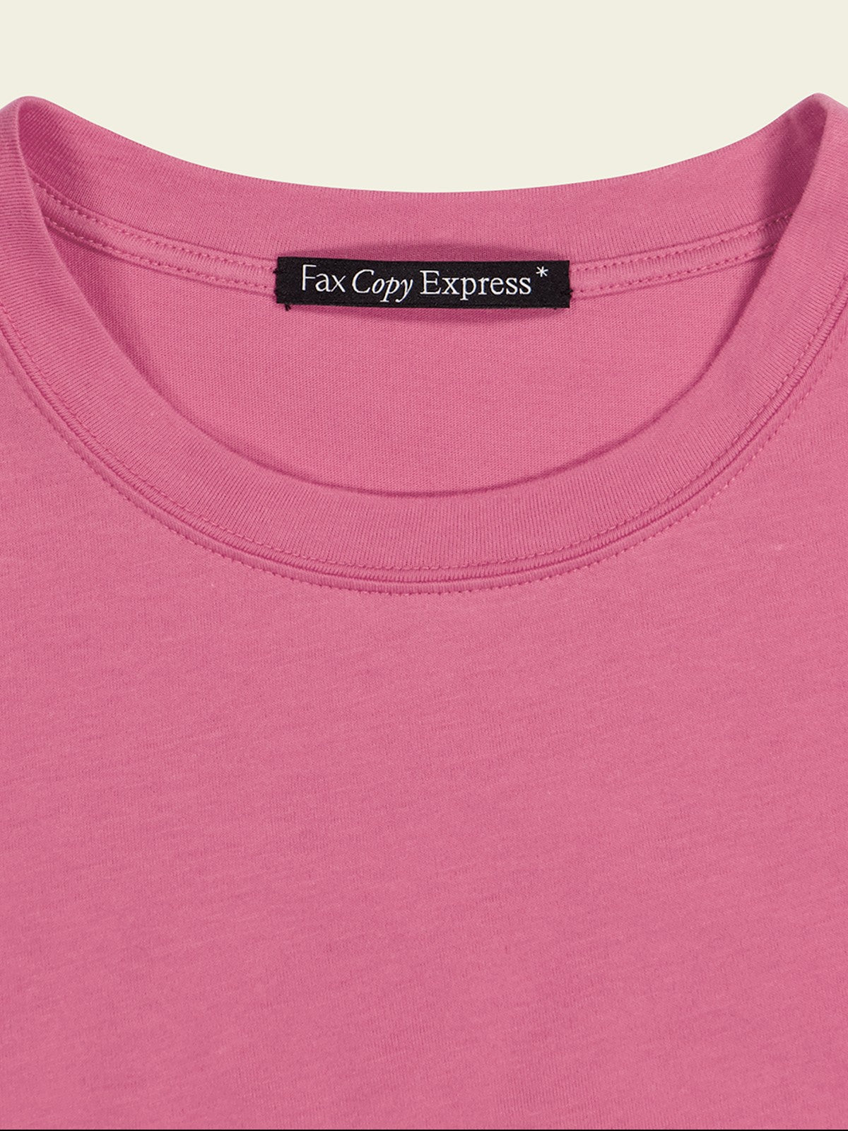 FaxCopyExpress Classic Cotton Logo T Shirt in Pink - Detail