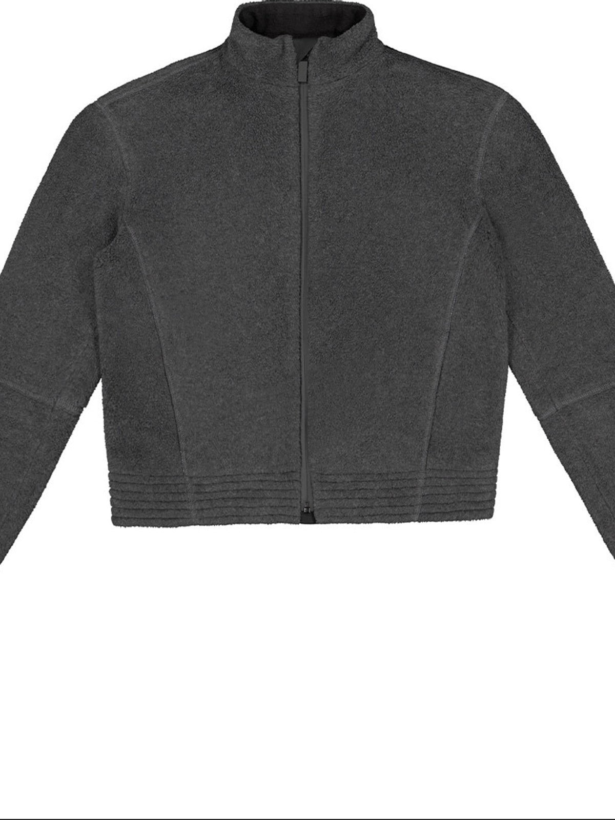 FaxCopyExpress Detachable Pad Cropped Fleece Jacket in Gray