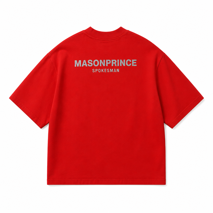 Mingstreet ASC launch still-life | MASONPRINCE | Reflective Heavyweight Cotton T Shirt | Red | crumple_regen_confirmed_2026-06-25