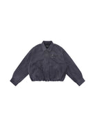 MASONPRINCE Distressed Cotton Cocoon Workwear Jacket in Charcoal