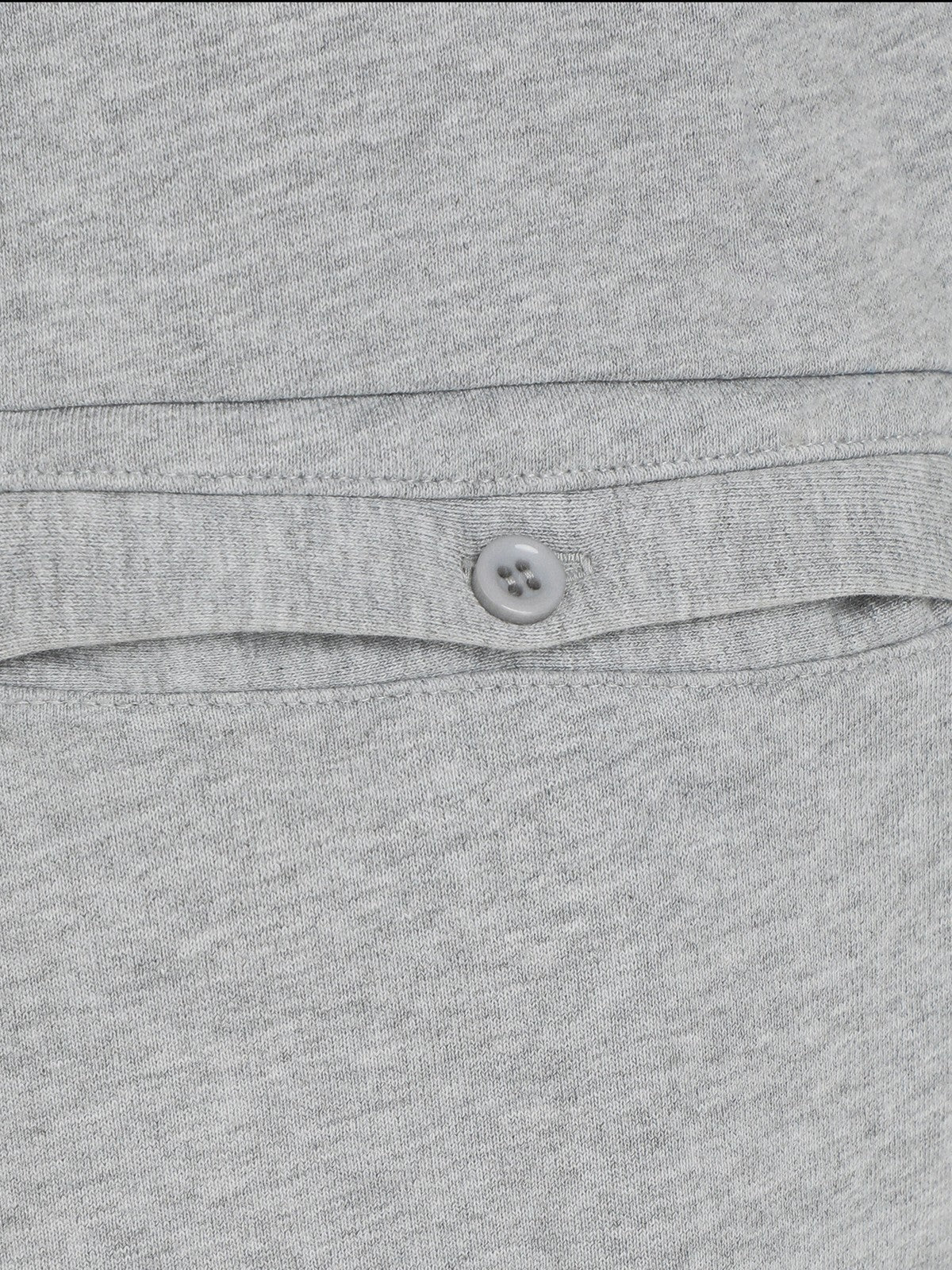 MASONPRINCE Wide Leg Inverted Pleat Sweatpants in Gray - Detail