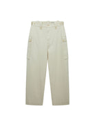 USAGE Heavyweight Herringbone Cargo Pants in White