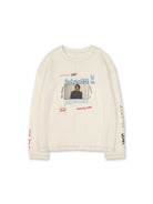 SOD Keanu Graphic Waffle Knit Top in White